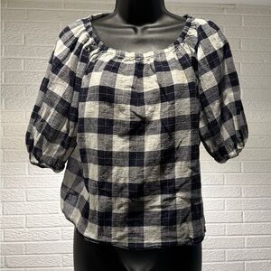 Universal Thread‎ Black and White Boxy Blouse